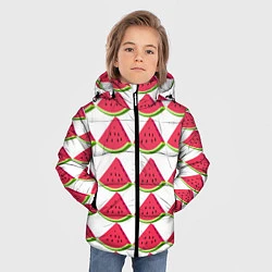Куртка зимняя для мальчика Арбузы, цвет: 3D-черный — фото 2