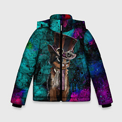 Куртка зимняя для мальчика Сказочный Котик, цвет: 3D-светло-серый