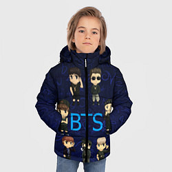 Куртка зимняя для мальчика BTS БТС, цвет: 3D-черный — фото 2