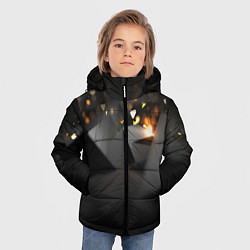 Куртка зимняя для мальчика СВЕТЯЩИЕСЯ ФИГУРЫ, цвет: 3D-черный — фото 2