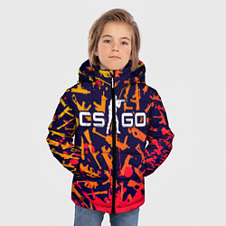 Куртка зимняя для мальчика CS GO КС ГО, цвет: 3D-красный — фото 2