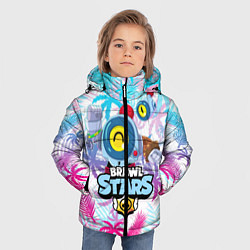 Куртка зимняя для мальчика BRAWL STARS NANI ТРОПИКИ, цвет: 3D-черный — фото 2