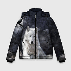 Куртка зимняя для мальчика БЕЛЫЙ ВОЛК D, цвет: 3D-черный
