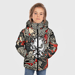 Куртка зимняя для мальчика CYBERPUNK2077 SAMURAI, цвет: 3D-черный — фото 2