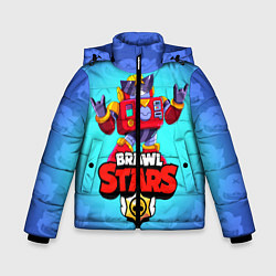Куртка зимняя для мальчика Вольт - Brawl Stars, цвет: 3D-черный