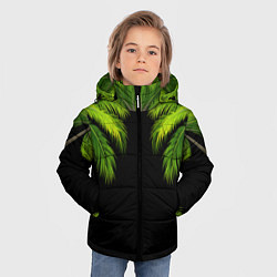 Куртка зимняя для мальчика Пальмы, цвет: 3D-черный — фото 2
