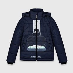 Куртка зимняя для мальчика Чёрное зеркало, цвет: 3D-черный