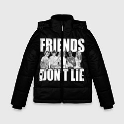 Куртка зимняя для мальчика Friends Dont Lie, цвет: 3D-черный