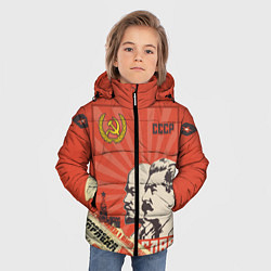 Куртка зимняя для мальчика Atomic Heart: Сталин x Ленин, цвет: 3D-черный — фото 2
