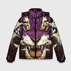 Куртка зимняя для мальчика Маска тигра Ханья, цвет: 3D-светло-серый