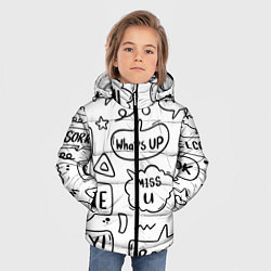 Куртка зимняя для мальчика Cute, цвет: 3D-черный — фото 2