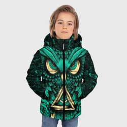 Куртка зимняя для мальчика Тотемная сова, цвет: 3D-черный — фото 2