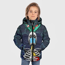 Куртка зимняя для мальчика Устал от карантина, цвет: 3D-красный — фото 2