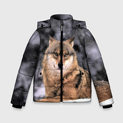 Куртка зимняя для мальчика Wolf Волк, цвет: 3D-красный