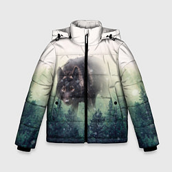Куртка зимняя для мальчика Волк, цвет: 3D-светло-серый
