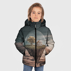 Куртка зимняя для мальчика Самоизоляция, цвет: 3D-светло-серый — фото 2