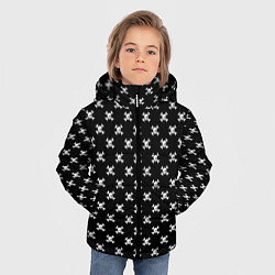 Куртка зимняя для мальчика Черепа, цвет: 3D-светло-серый — фото 2