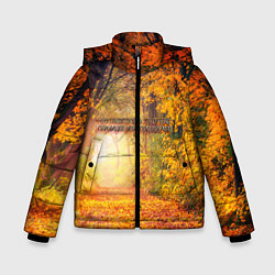 Куртка зимняя для мальчика Что такое осень - это небо, цвет: 3D-светло-серый