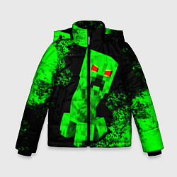 Куртка зимняя для мальчика MINECRAFT CREEPER, цвет: 3D-черный
