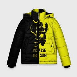 Куртка зимняя для мальчика Praise the sun, цвет: 3D-черный