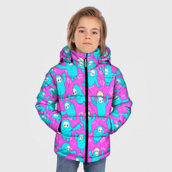 Куртка зимняя для мальчика Fall guys Pink, цвет: 3D-черный — фото 2