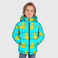 Куртка зимняя для мальчика Уточки, цвет: 3D-светло-серый — фото 2