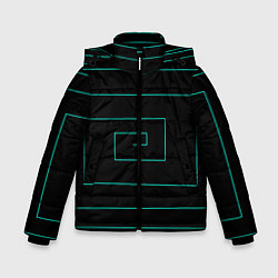 Куртка зимняя для мальчика Геометрия нарушена, цвет: 3D-черный