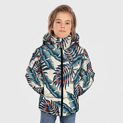 Куртка зимняя для мальчика Тихие тропики, цвет: 3D-черный — фото 2