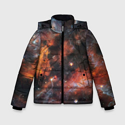 Куртка зимняя для мальчика Гигантская Вселенная S, цвет: 3D-черный