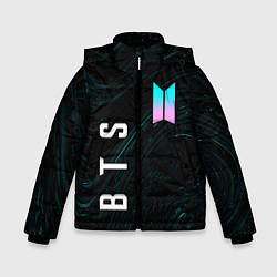 Куртка зимняя для мальчика BTS БТС, цвет: 3D-черный