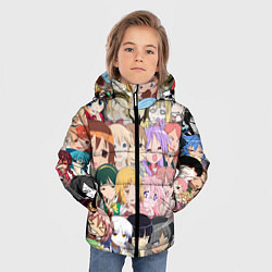 Куртка зимняя для мальчика АНИМЕ ONE, цвет: 3D-светло-серый — фото 2