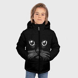 Куртка зимняя для мальчика Кошачья моська, цвет: 3D-черный — фото 2