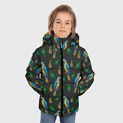 Куртка зимняя для мальчика Попугай Ара, цвет: 3D-черный — фото 2