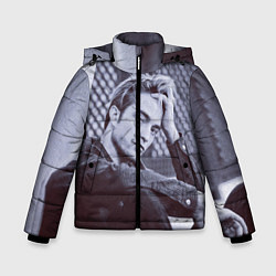 Куртка зимняя для мальчика Роберт Паттинсон, цвет: 3D-светло-серый