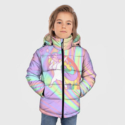 Куртка зимняя для мальчика ЕДИНОРОГ, цвет: 3D-черный — фото 2