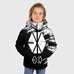 Куртка зимняя для мальчика EXO BAND, цвет: 3D-светло-серый — фото 2
