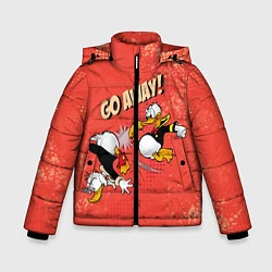 Куртка зимняя для мальчика Go away!, цвет: 3D-черный