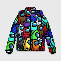 Куртка зимняя для мальчика Among us, цвет: 3D-светло-серый