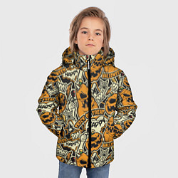Куртка зимняя для мальчика Хэллоуин, цвет: 3D-светло-серый — фото 2