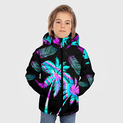 Куртка зимняя для мальчика Неоновое лето, цвет: 3D-черный — фото 2