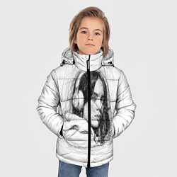 Куртка зимняя для мальчика Billie Eilish карандаш, цвет: 3D-черный — фото 2