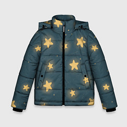 Куртка зимняя для мальчика Звезды, цвет: 3D-красный