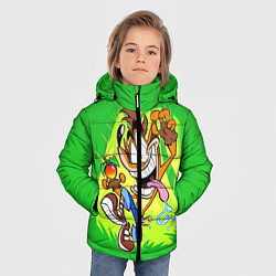 Куртка зимняя для мальчика CRASH BANDICOOT, цвет: 3D-черный — фото 2