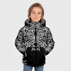 Куртка зимняя для мальчика Фэнтези мотылёк, цвет: 3D-черный — фото 2