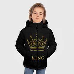 Куртка зимняя для мальчика KING, цвет: 3D-светло-серый — фото 2