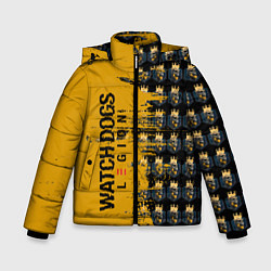 Куртка зимняя для мальчика Watch Dogs Legion Skulls, цвет: 3D-черный