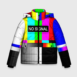 Куртка зимняя для мальчика NO SIGNAL, цвет: 3D-черный