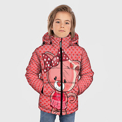 Куртка зимняя для мальчика Котенок, цвет: 3D-черный — фото 2