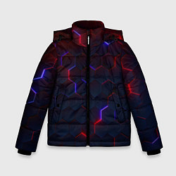 Куртка зимняя для мальчика Light Background, цвет: 3D-черный