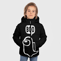 Куртка зимняя для мальчика BOO Among Us, цвет: 3D-черный — фото 2